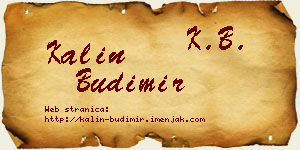 Kalin Budimir vizit kartica